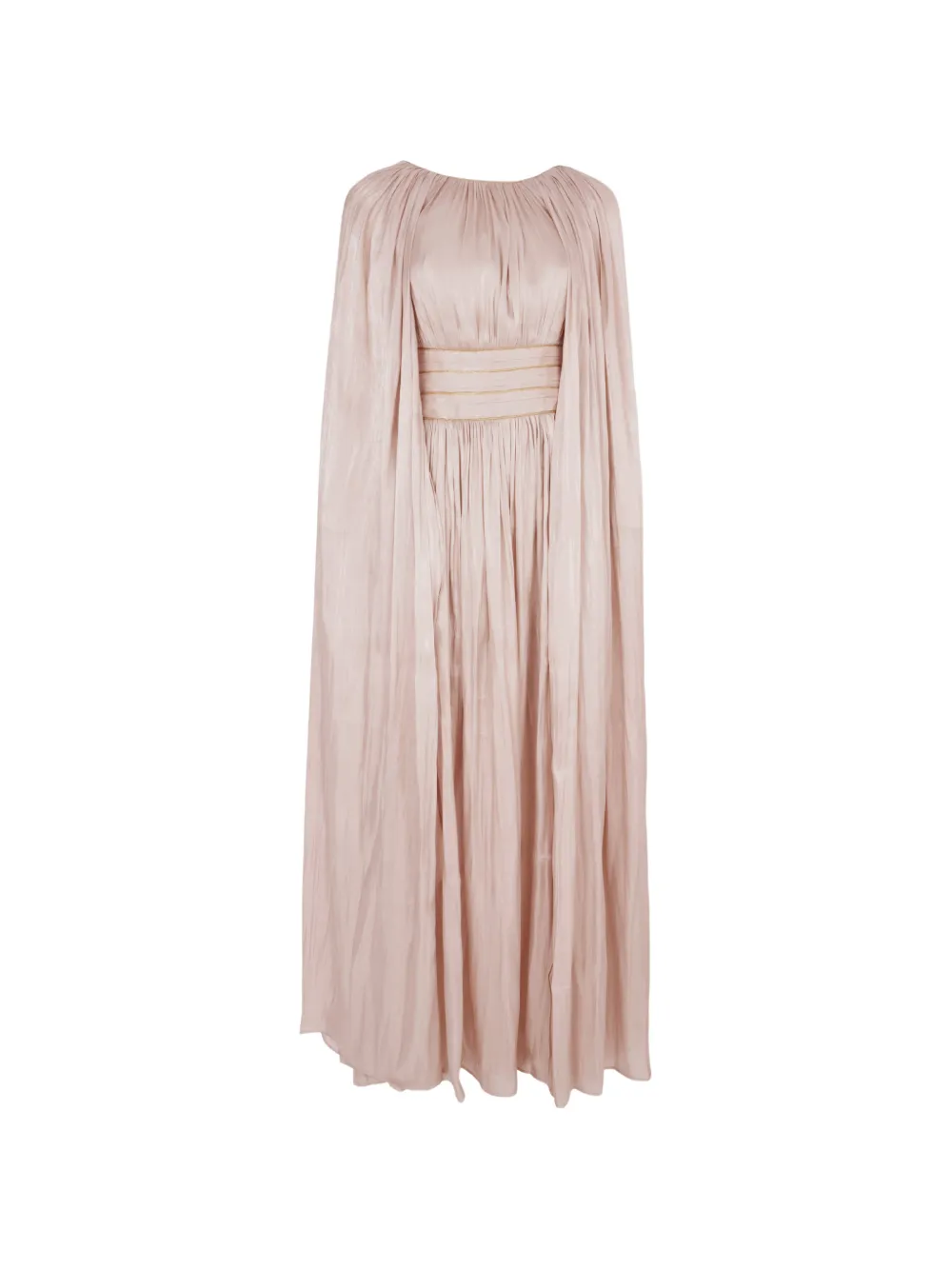 Baruni Basima cape-sleeves slit maxi dress - Nude