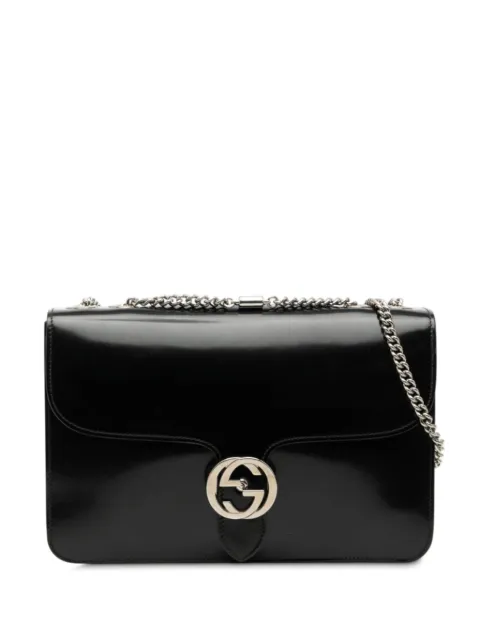 Gucci Pre-Owned 2000-2015 Medium Patent Dollar Interlocking G crossbody bag