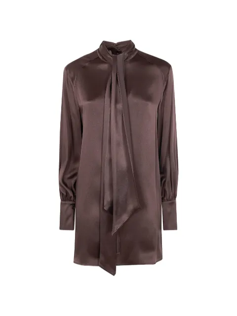 Semicouture Manuela tie-neck mini dress