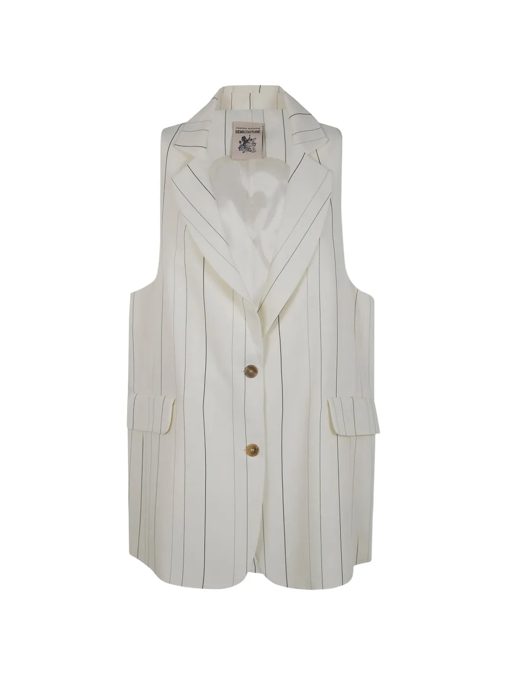 Semicouture striped button waistcoat - Toni neutri