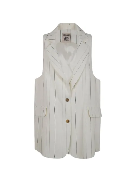 Semicouture striped button waistcoat