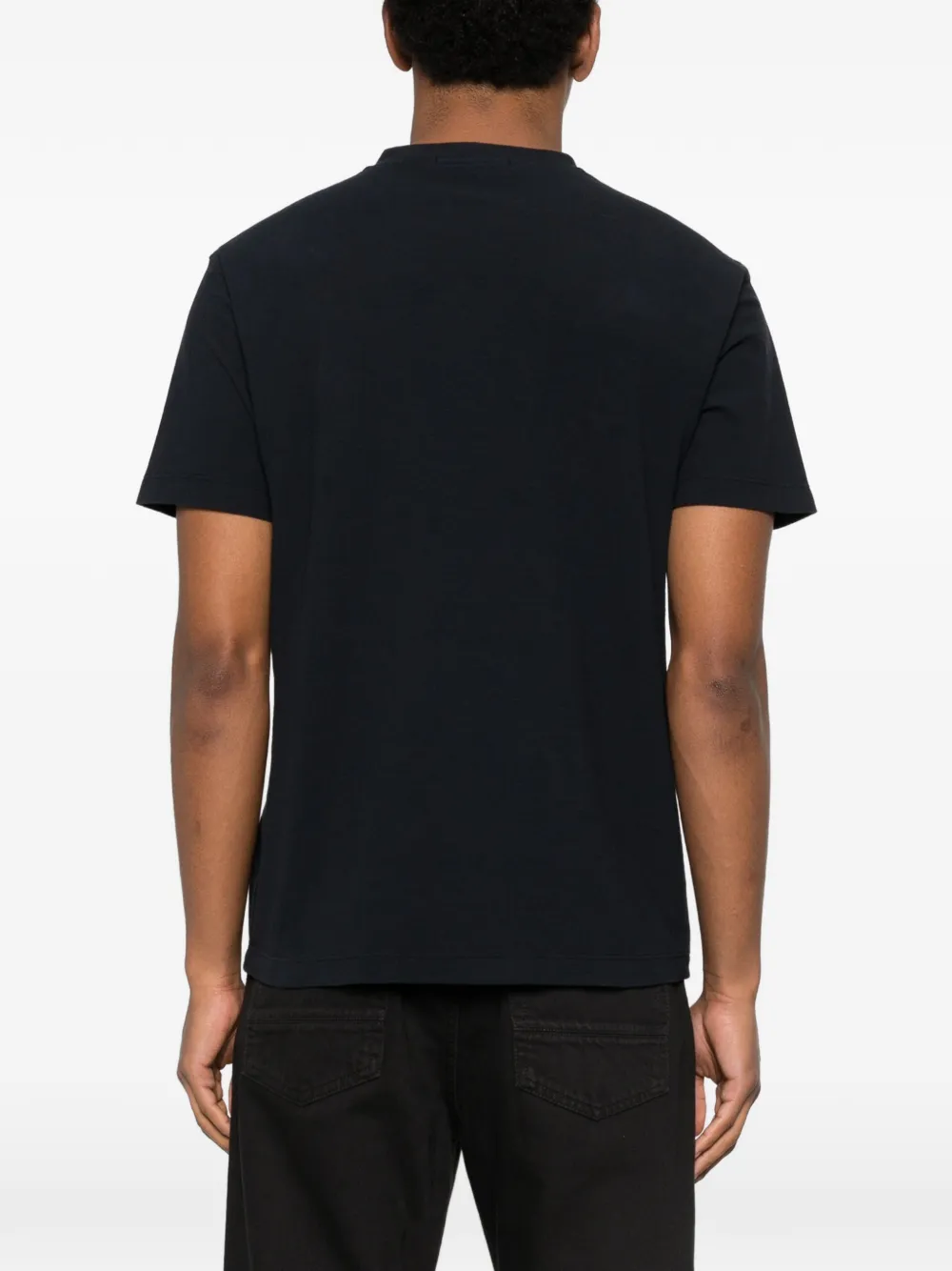 Stone Island 2100021 biologisch katoenen jersey crêpe_S.I. Ghost T-shirt Zwart