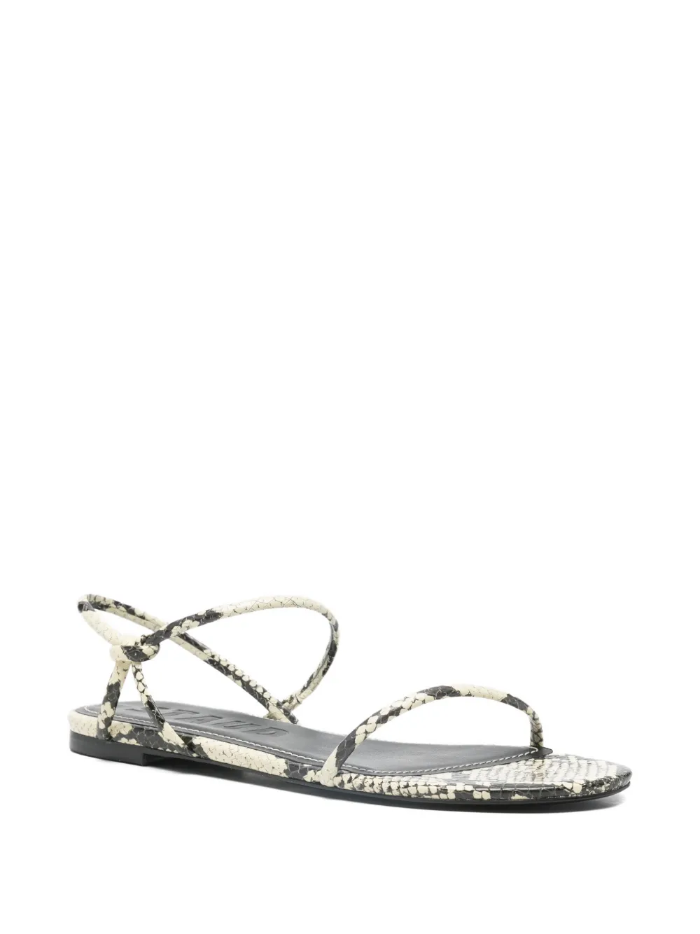 STAUD Laurel sandalen met slangenprint Wit