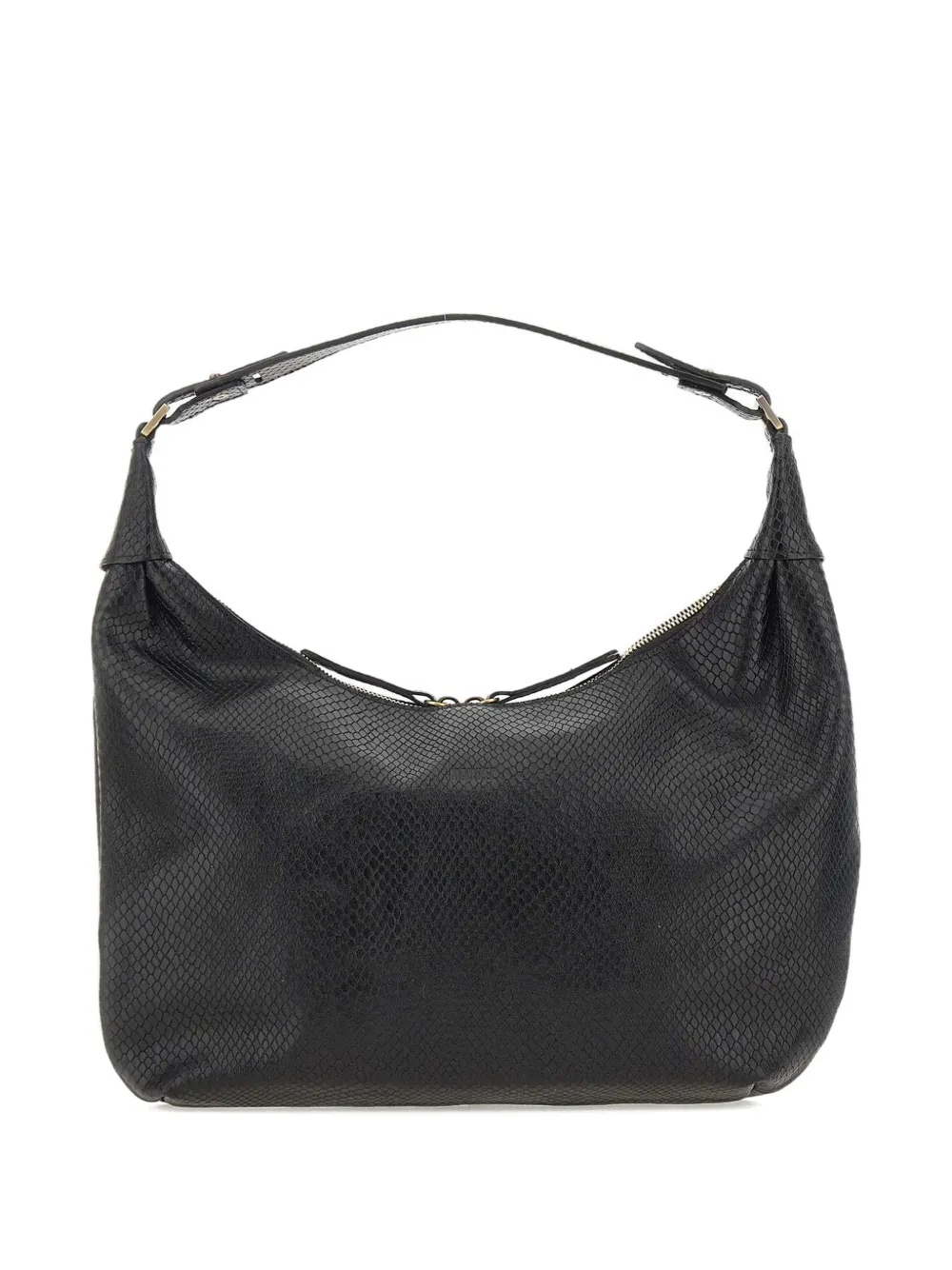 Mandelli Croissant leather shoulder bag - Nero