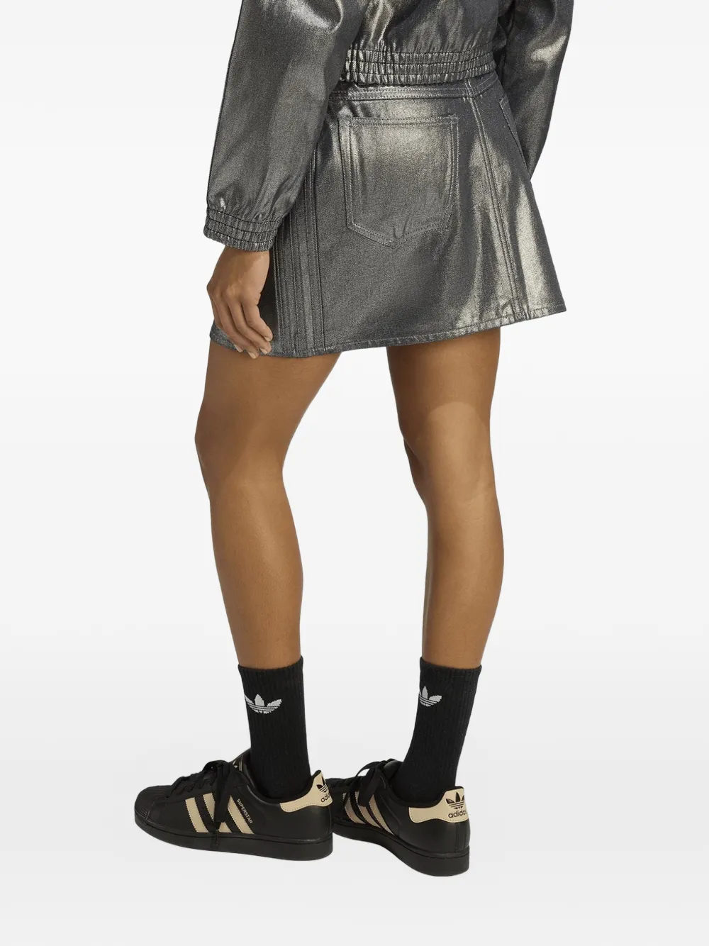 adidas Rok met zijstrepen Zilver