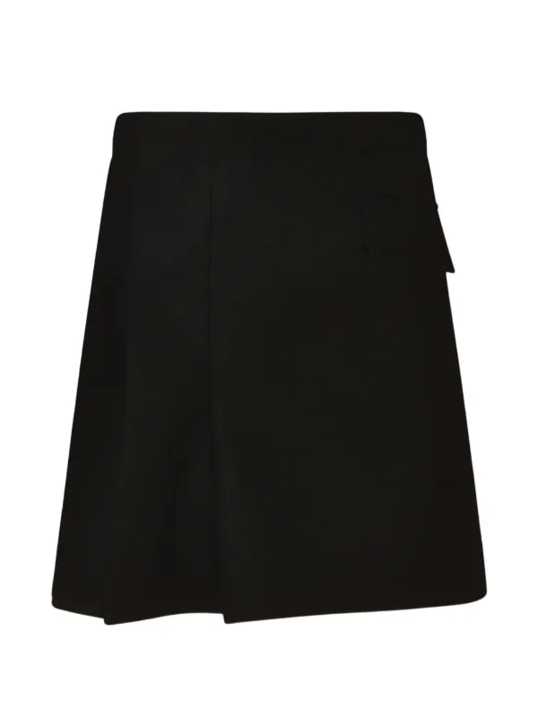 Sacai Panelled Asymmetric Skirt in Black