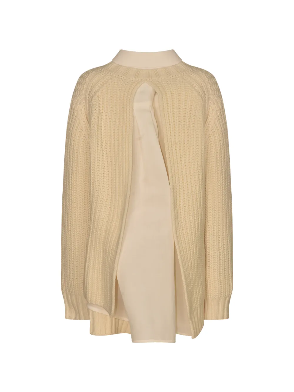 sacai Gebreide jurk met kraag Beige