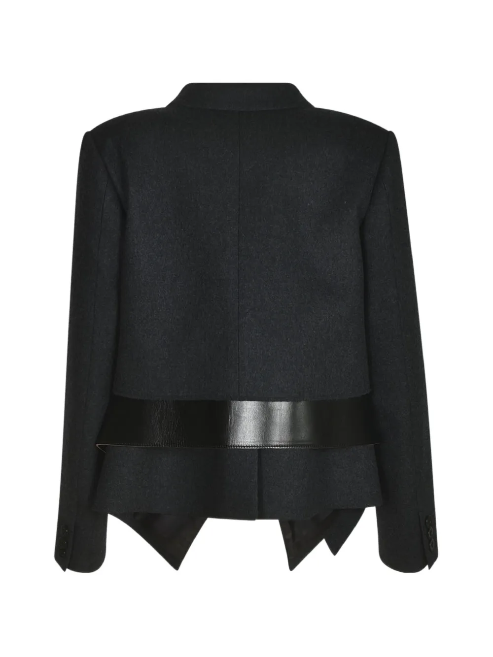  Sacai Double-breasted Belted Blazer - Black 