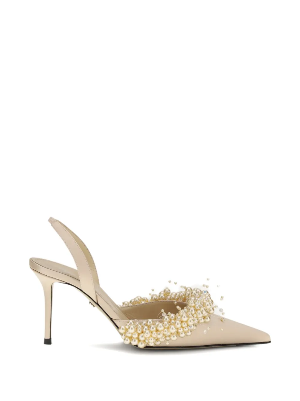 MACH & MACH Slingback pumps met parel Beige