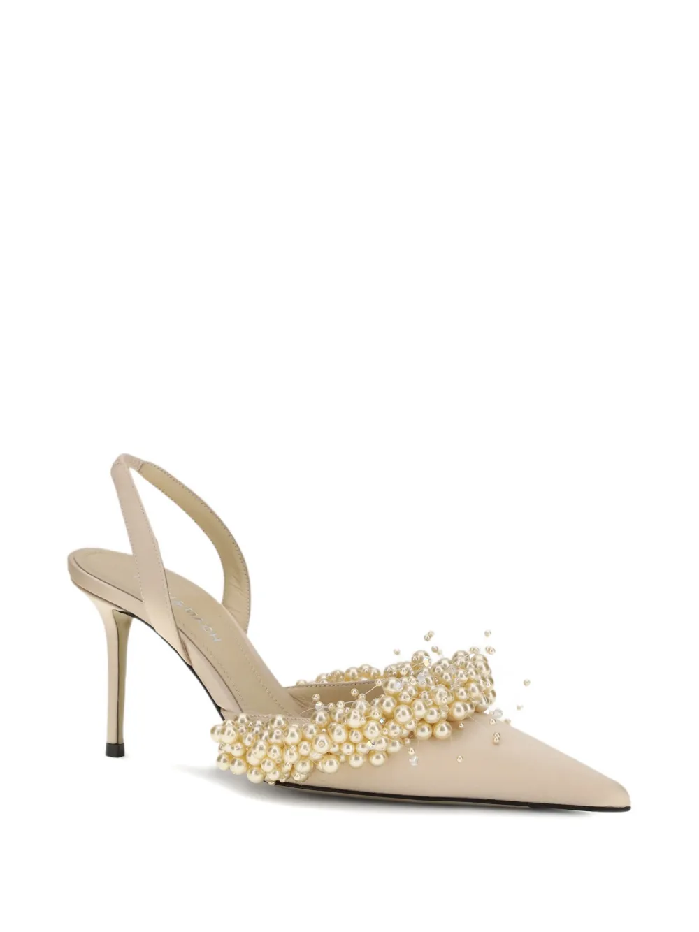 MACH & MACH Slingback pumps met parel Beige