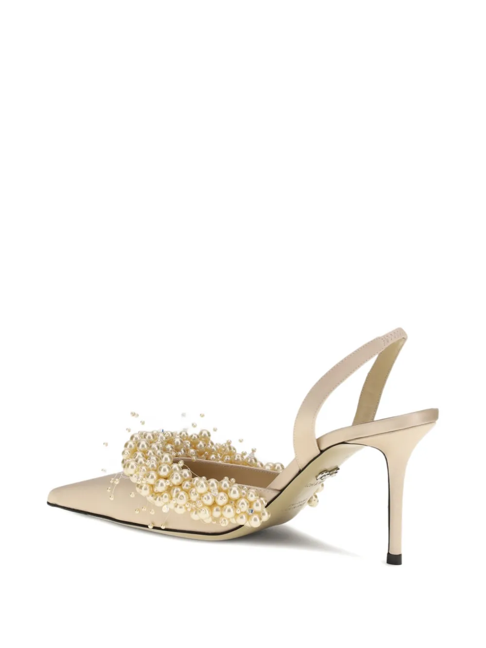 MACH & MACH Slingback pumps met parel Beige