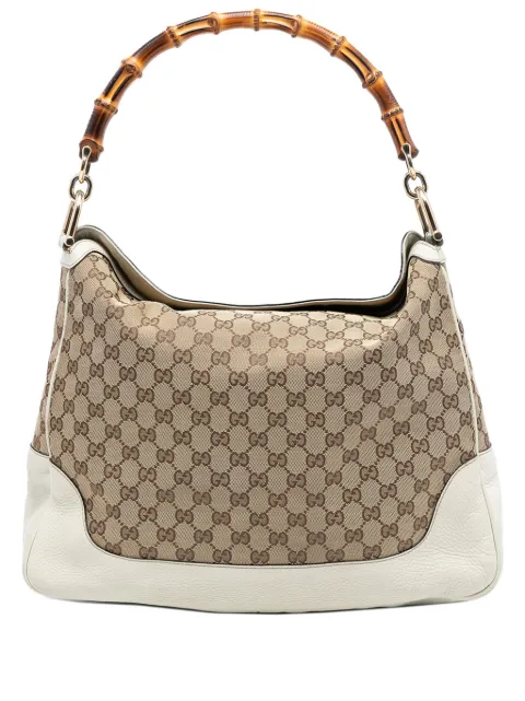 Gucci Pre-Owned bolsa satchel Diana en lona GG y bambú 2016-2025