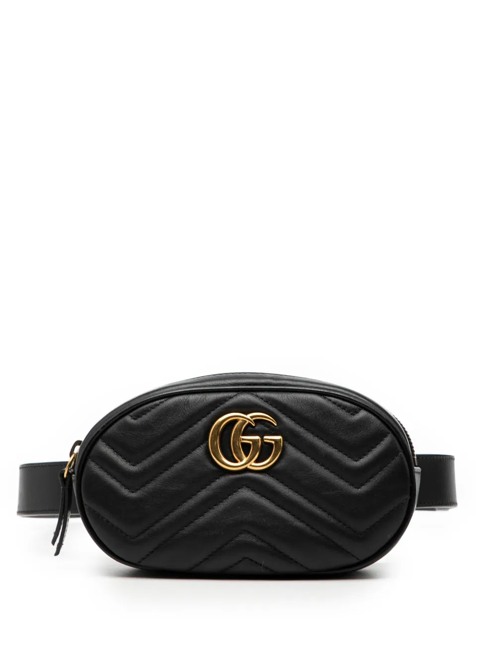 Gucci Pre-Owned 2000-2015 GG Marmont Matelasse Leather belt bag - Nero