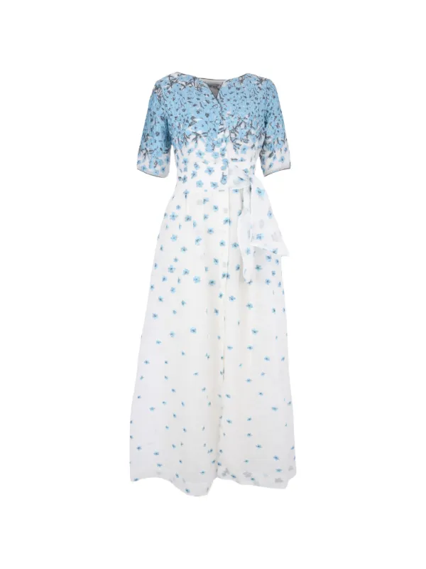 baruni lobelia organza shirt dress Baruni Lobelia Organza Shirt Dress In Blue - 71% Off