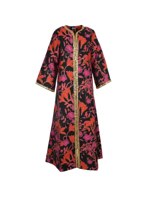 Baruni Aziza Abaya Mantel mit Blumen