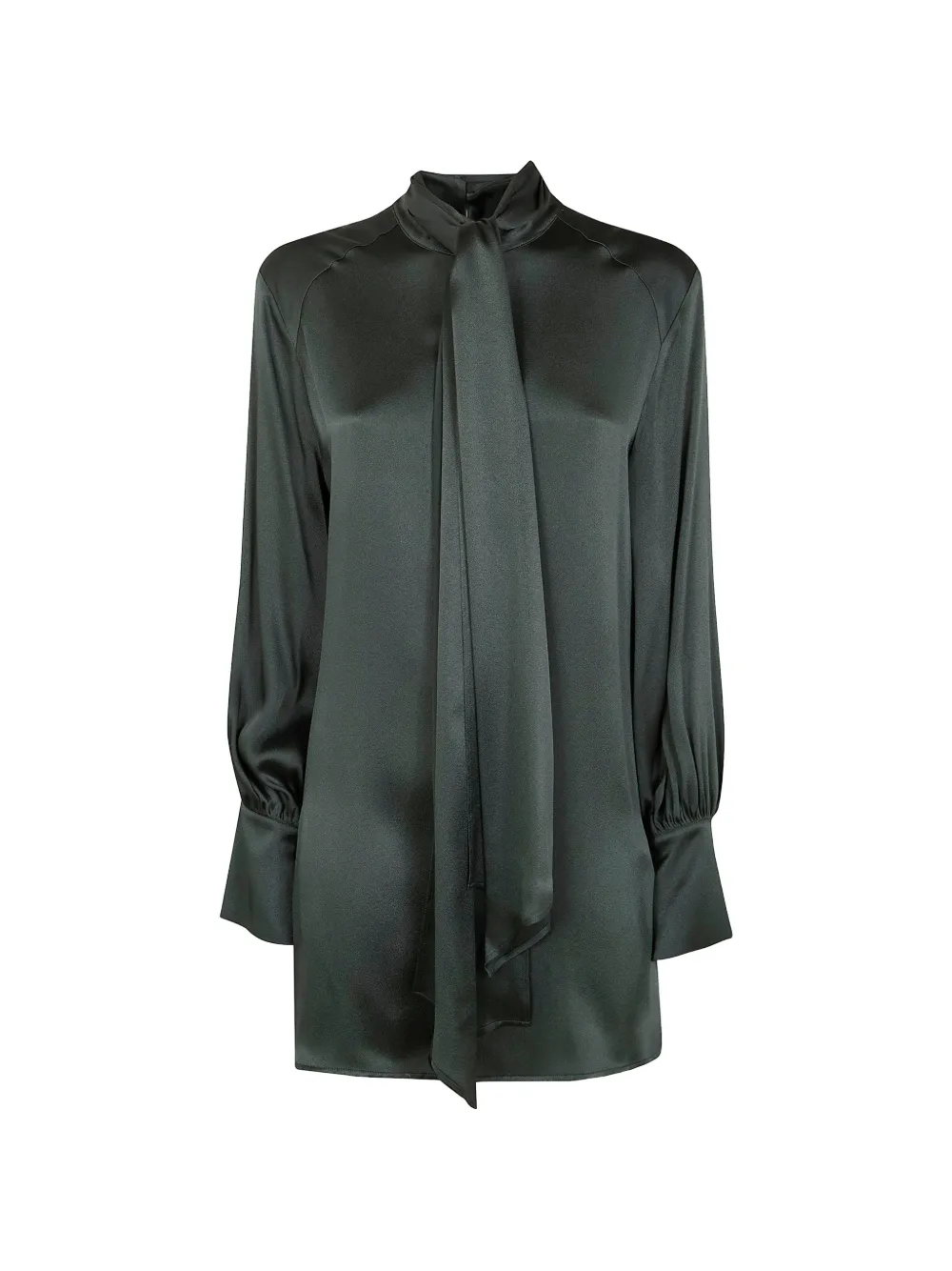 Semicouture Manuela tie-neck mini dress - Verde