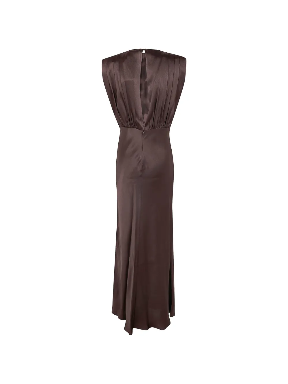Semicouture Casilda geplooide maxi-jurk Bruin