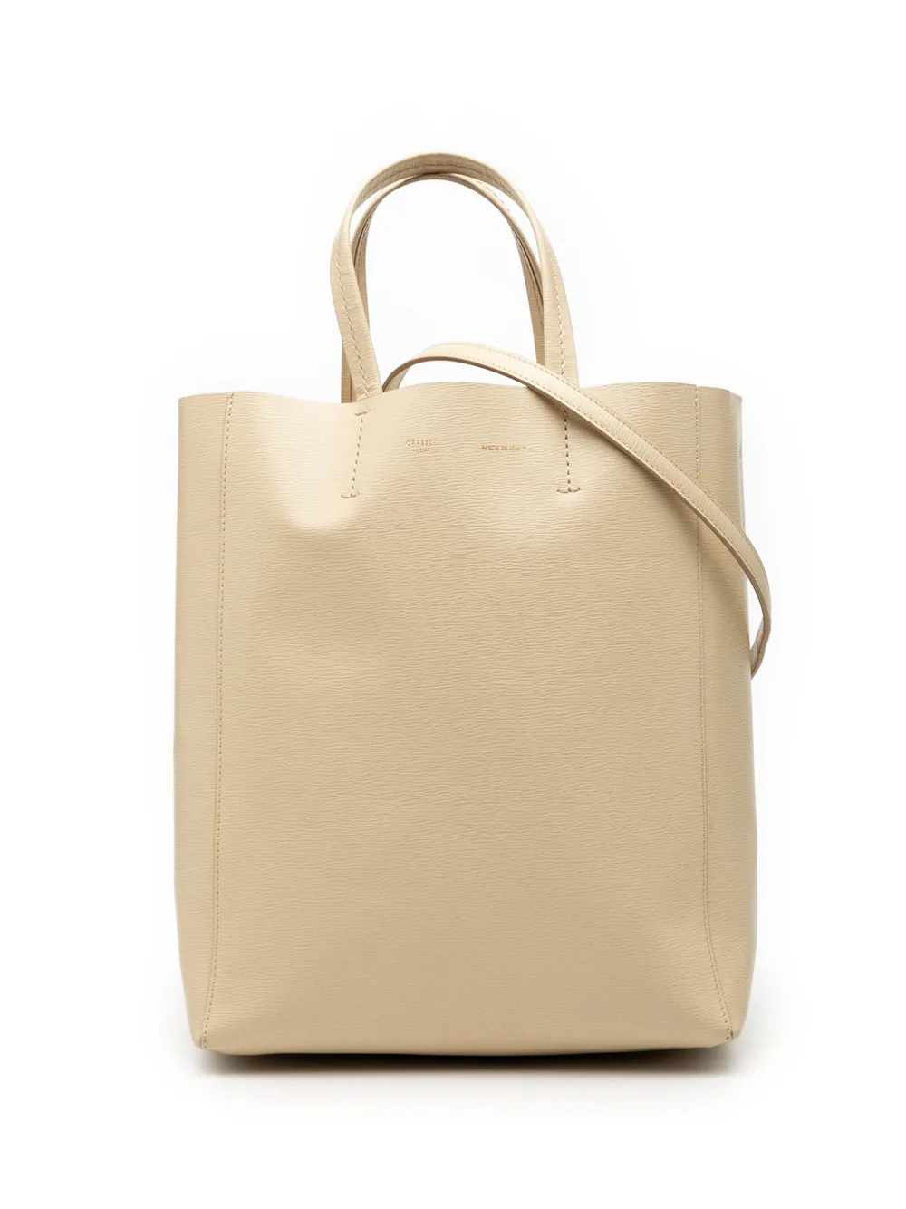 Celine Pre-Owned 2016 Small Grained Calfskin Vertical Cabas satchel - Marrone