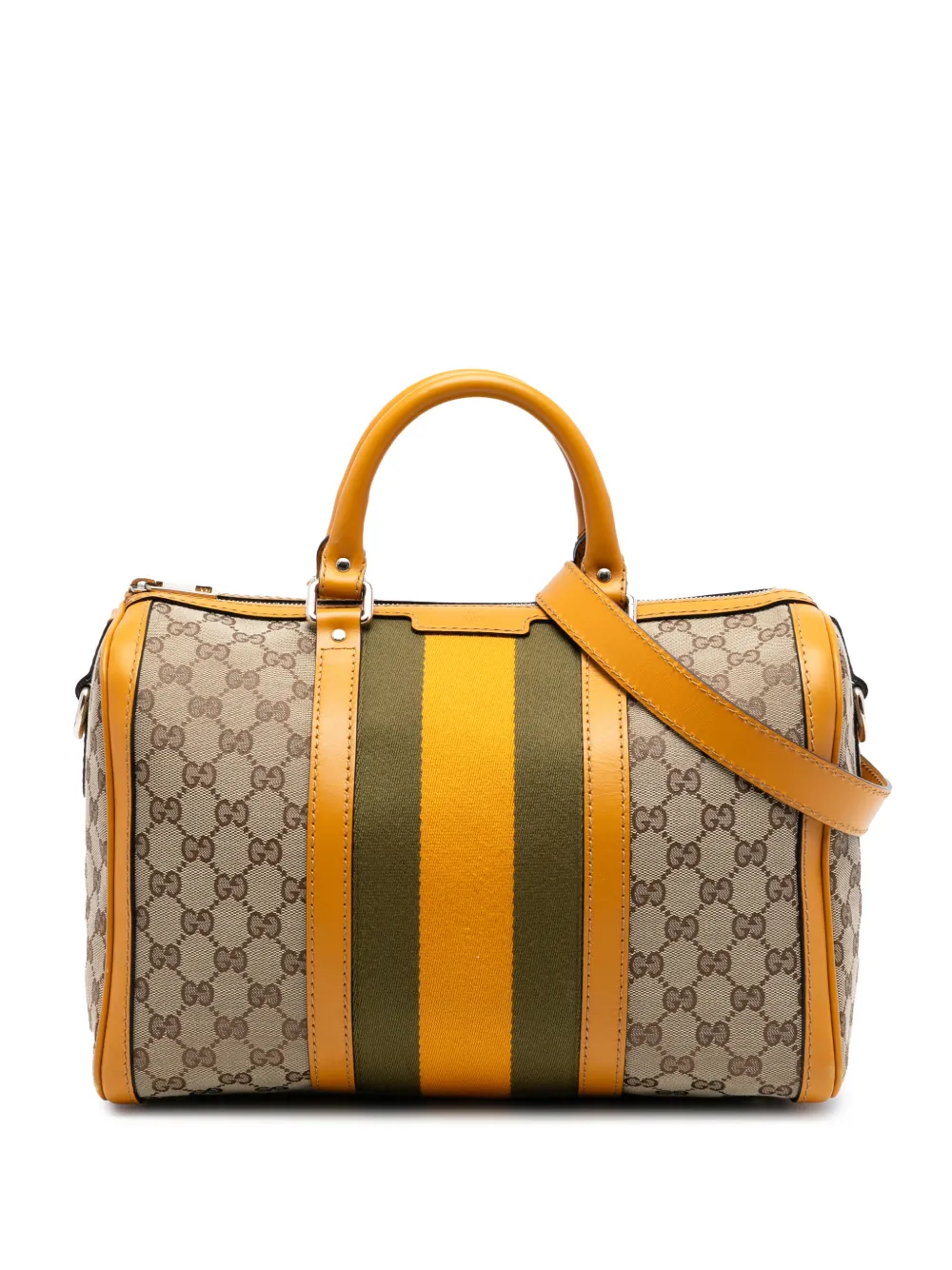 Gucci Pre-Owned 2016-2025 Medium GG Canvas Web Joy boston bag - Marrone