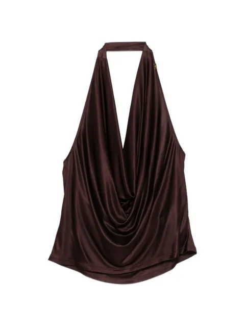 Elisabetta Franchi halterneck draped top