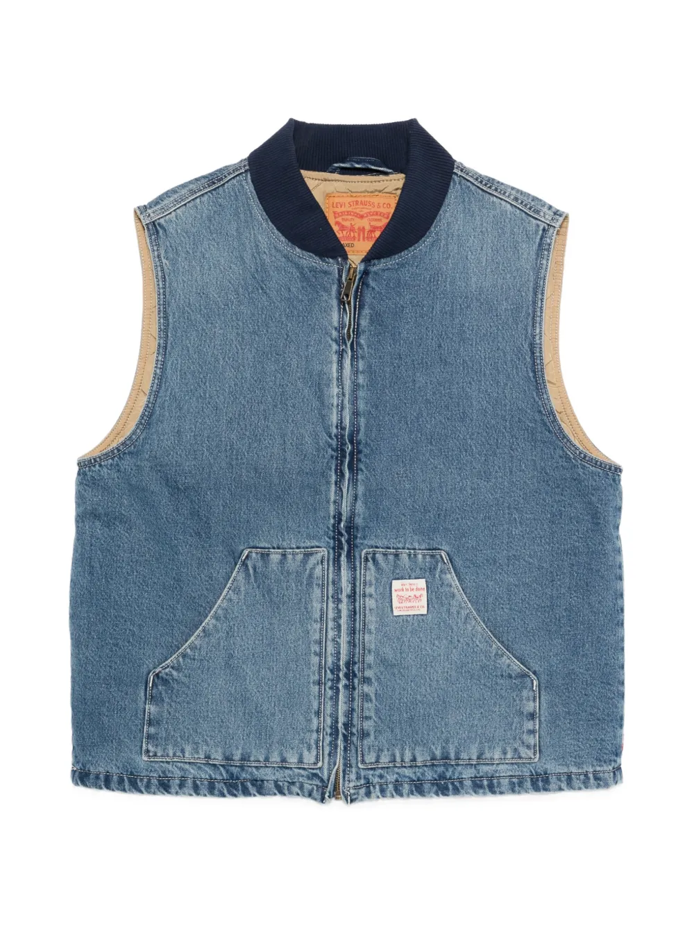 Levi's zip-up sleeveless gilet - Blu