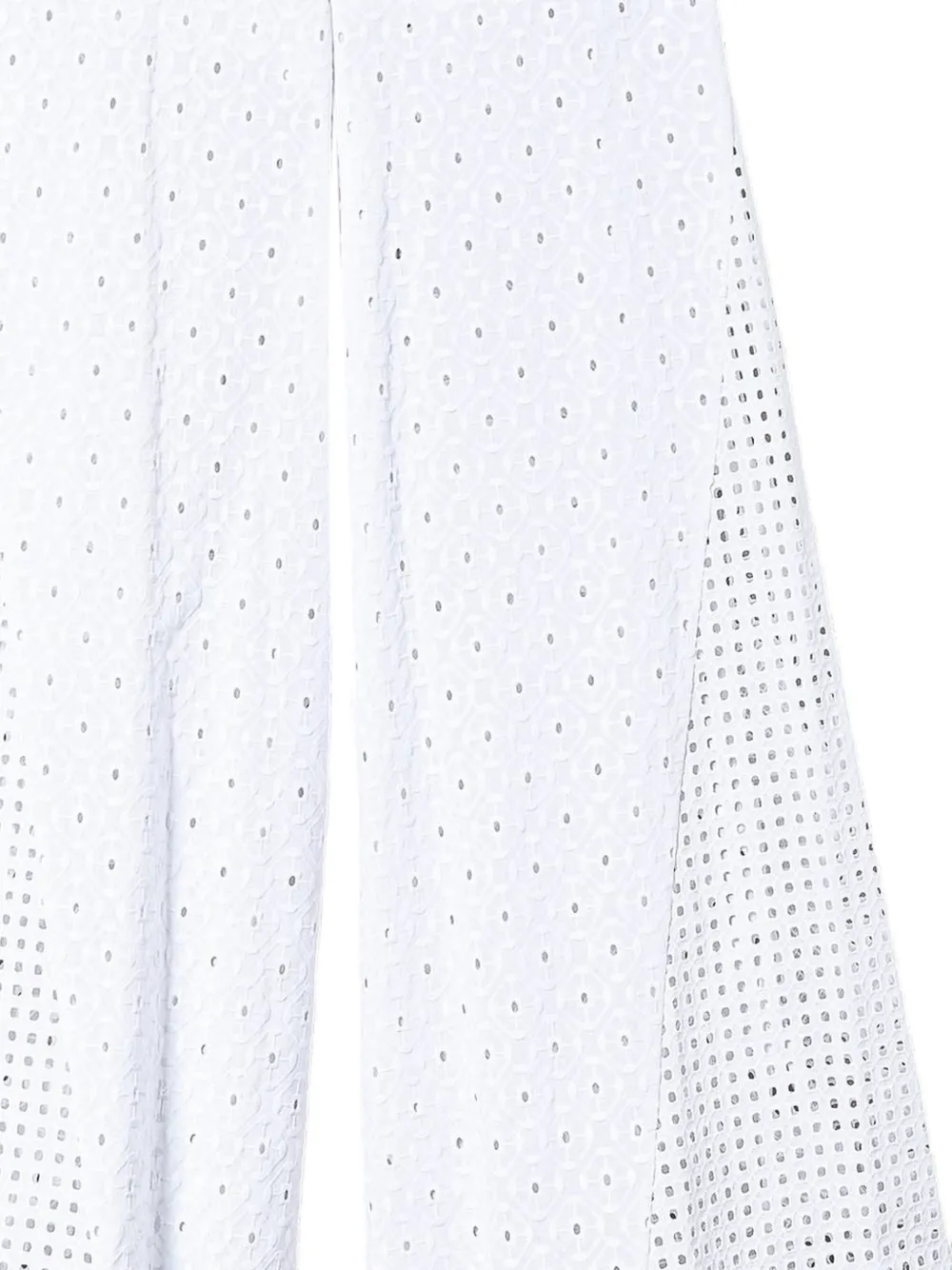 TWINSET Broderie palazzo broek Wit
