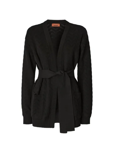 Missoni chevron belted cardigan
