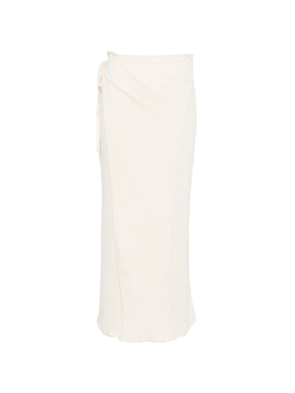 Baserange Brig Ribbed Maxi Skirt In Neutral