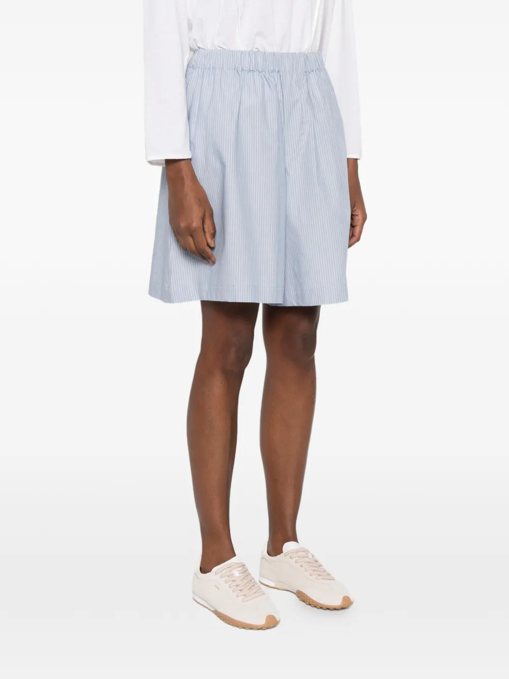  Baserange Striped Elasticated-waistband Shorts - Blue 
