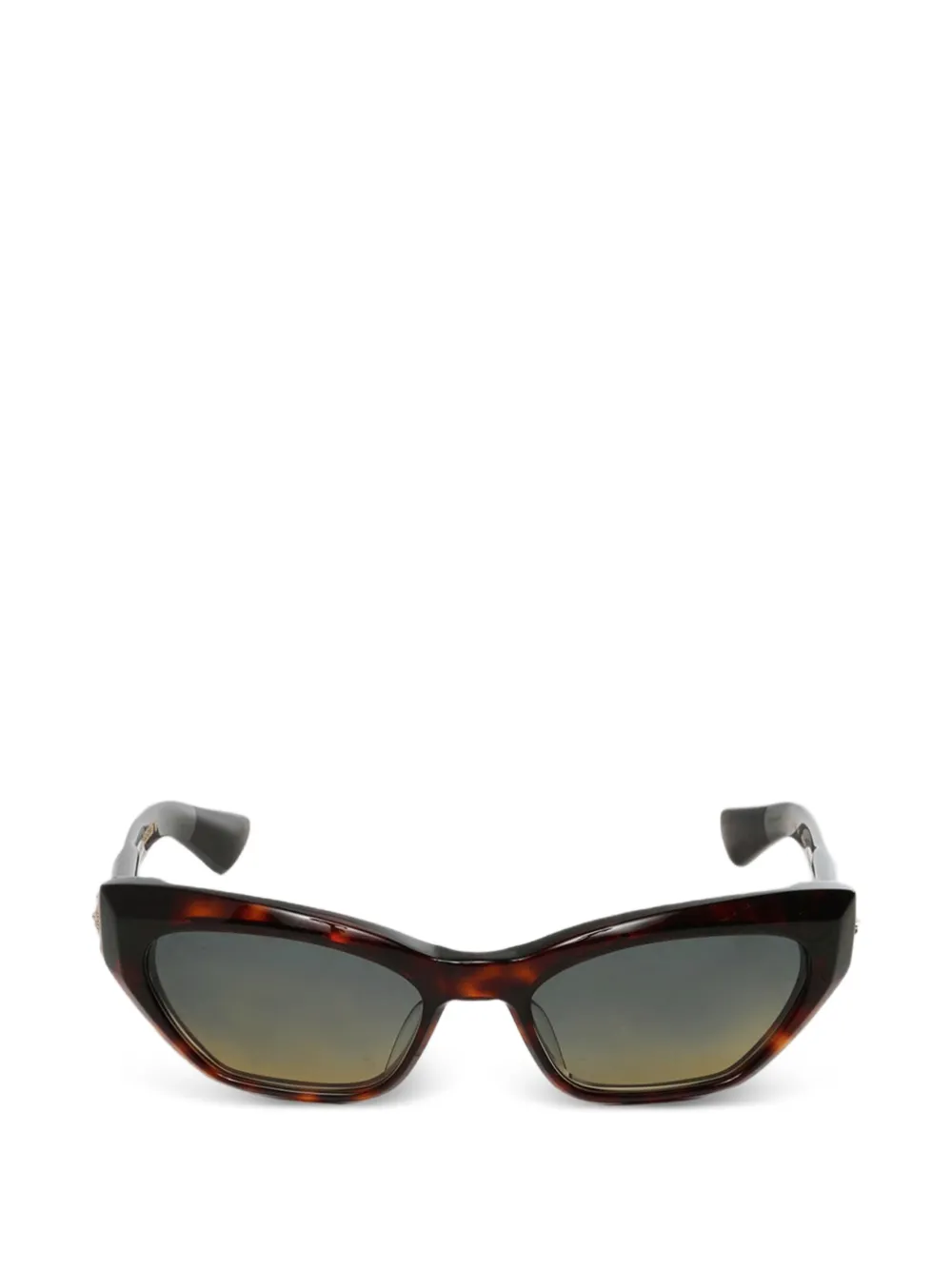 Chrome Hearts cat-eye-frame sunglasses - Brown