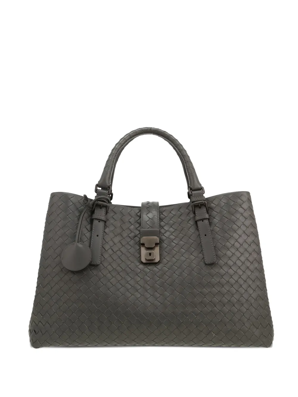 Bottega Veneta Pre-Owned 2010s Roma intrecciato leather tote bag - Grigio