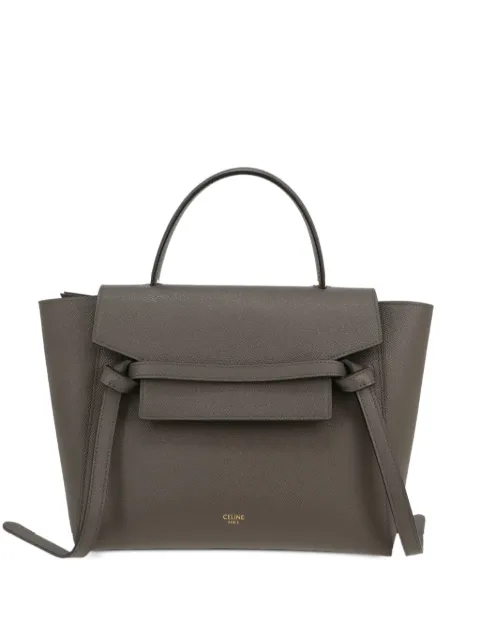 Celine Pre-Owned 2020s Belt Micro grained leather tote bag