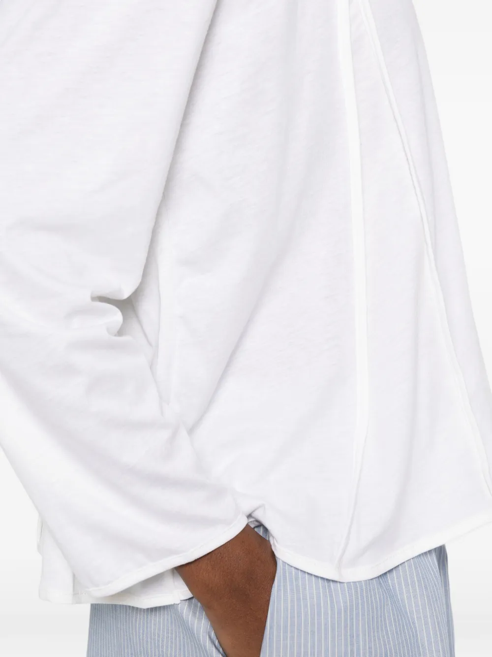 Baserange T-shirt met ronde hals Wit