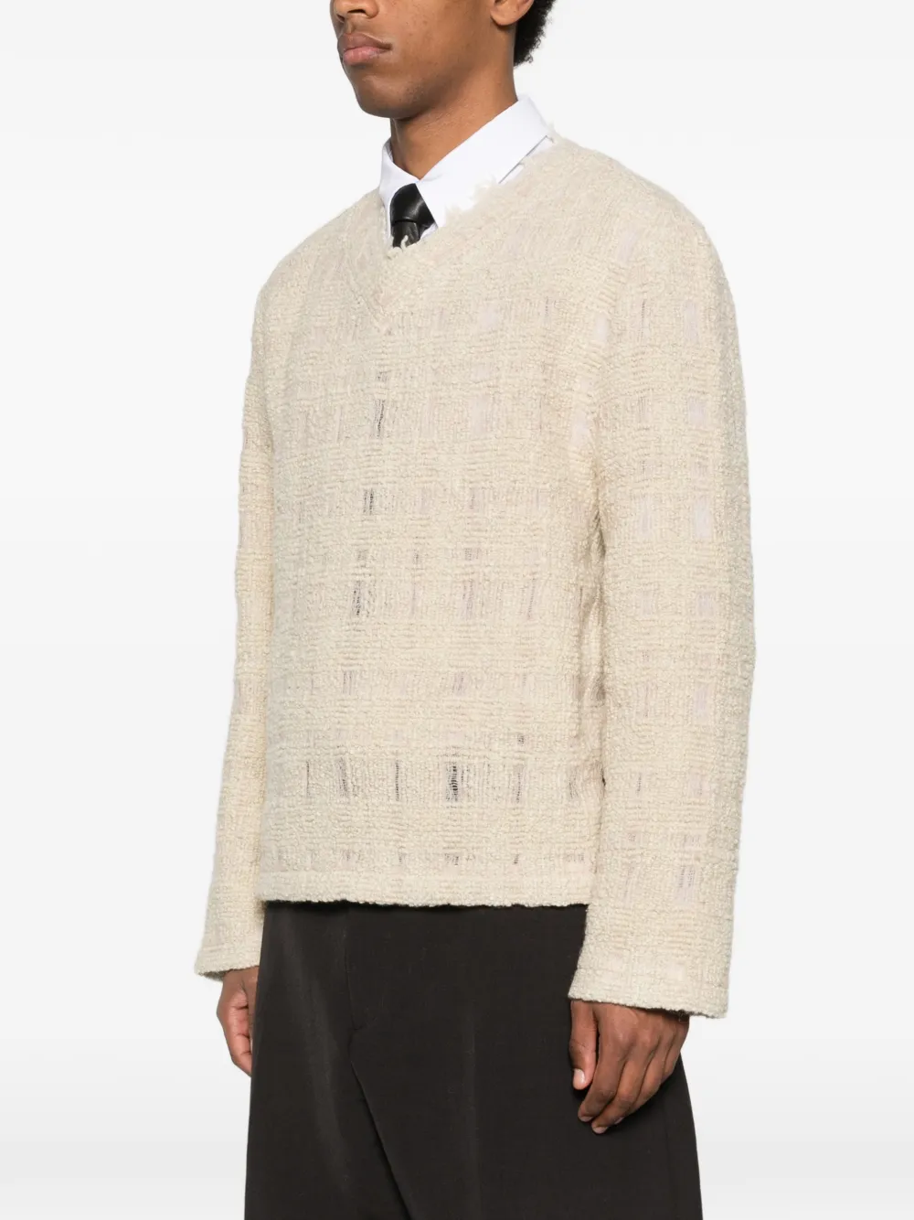  Séfr Desi V-neck Sweater - Neutrals 