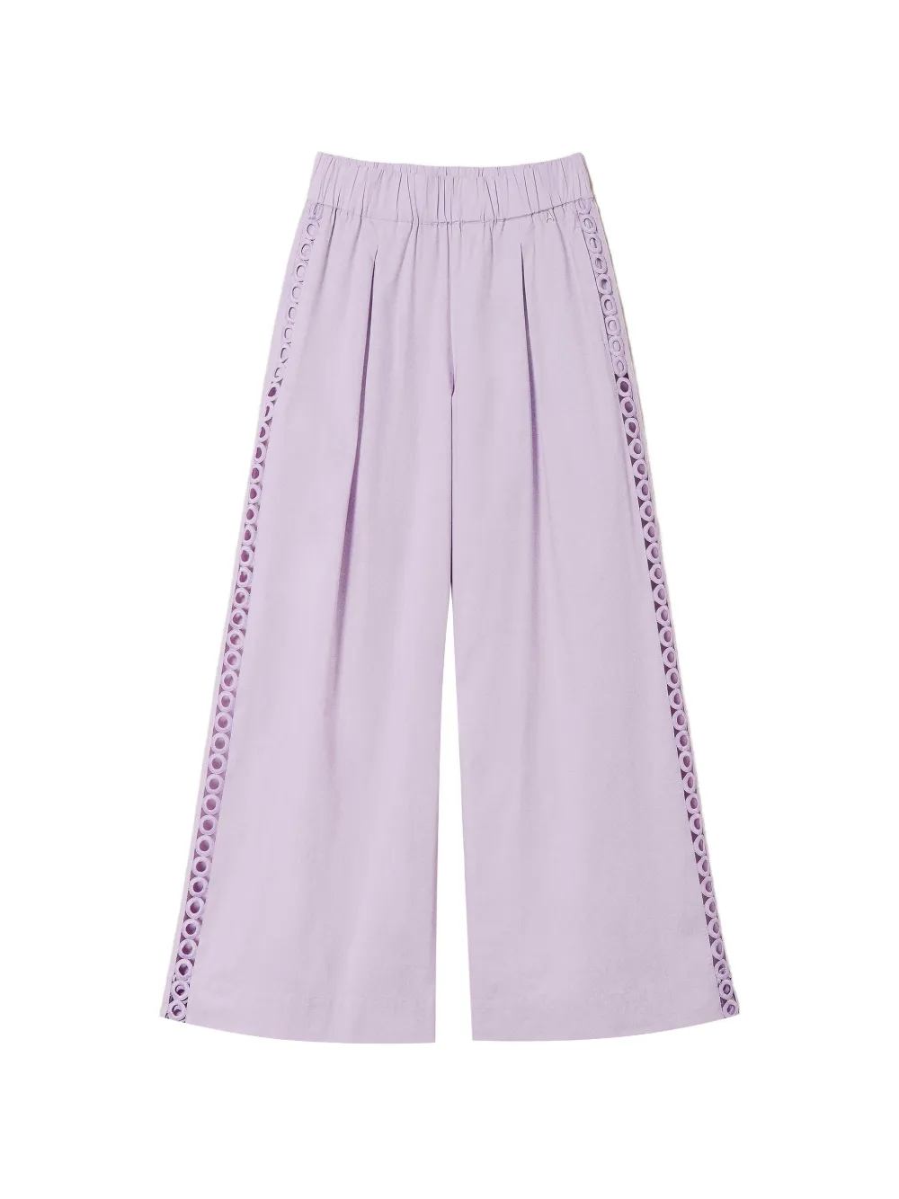 TWINSET poplin cut-out palazzo trousers - Viola