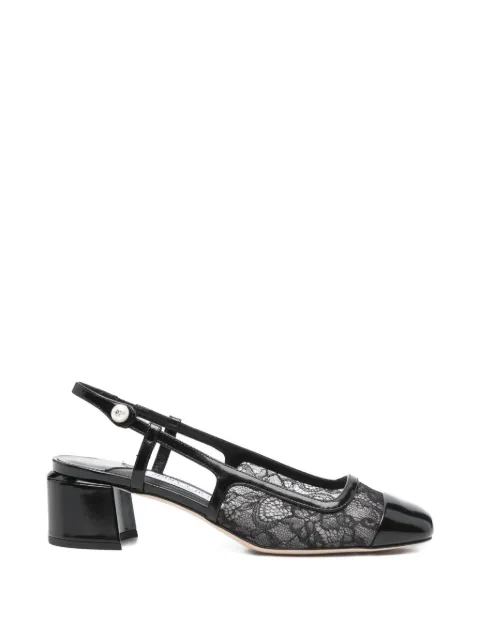 Jimmy Choo Elisa lace-detail block-heel pumps