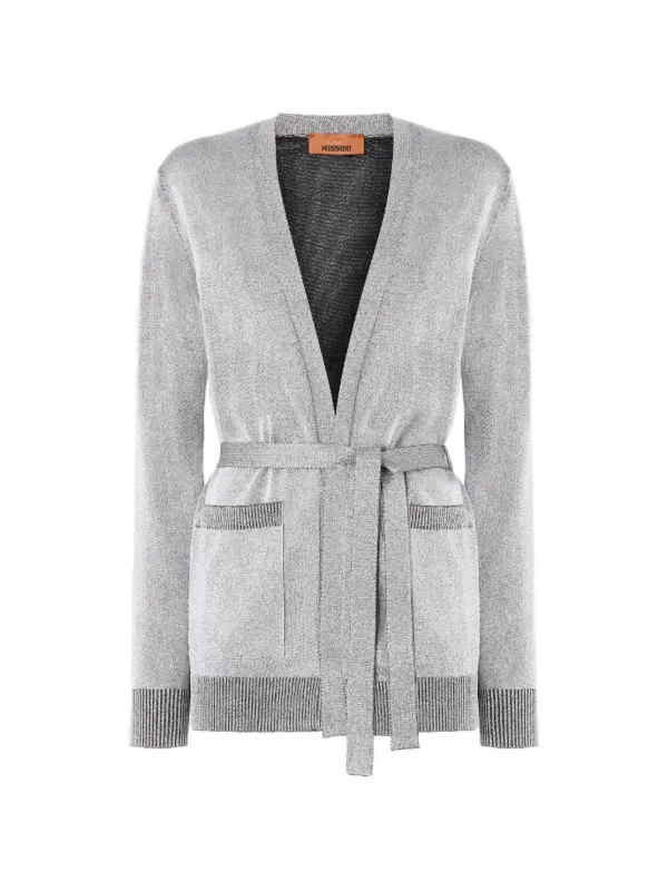 Missoni Belted Cardigan in Grey