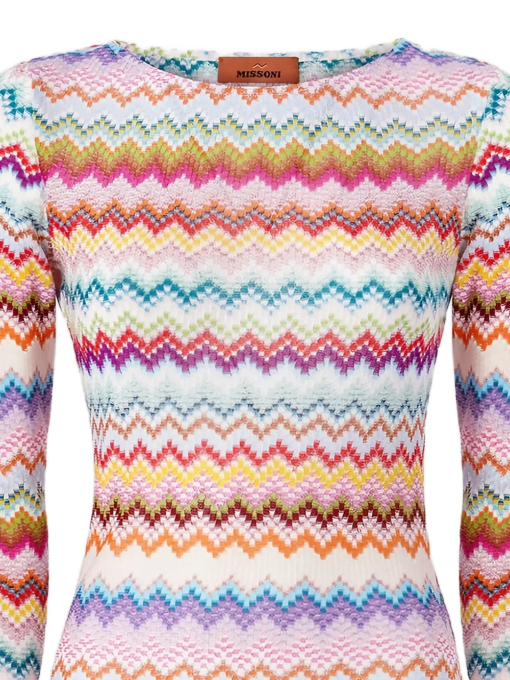 Missoni Mini-jurk met zigzag-patroon Wit