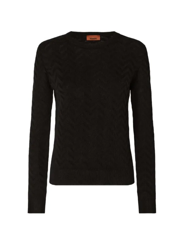 Missoni Chevron Sweater in Black