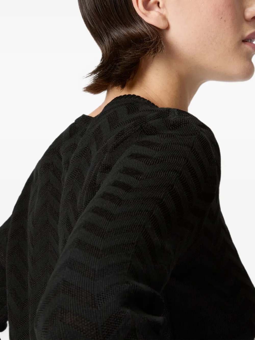 Missoni Trui met chevron streep Zwart