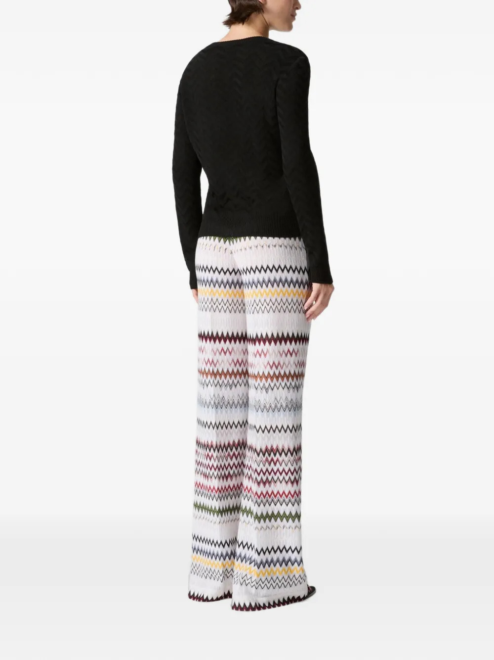 Missoni Trui met chevron streep Zwart