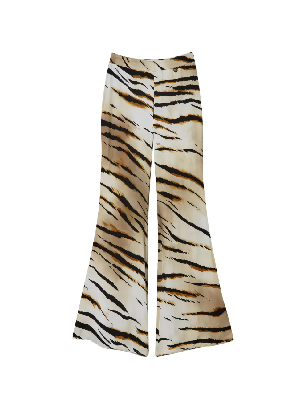 TWINSET animal-print twill trousers - Toni neutri