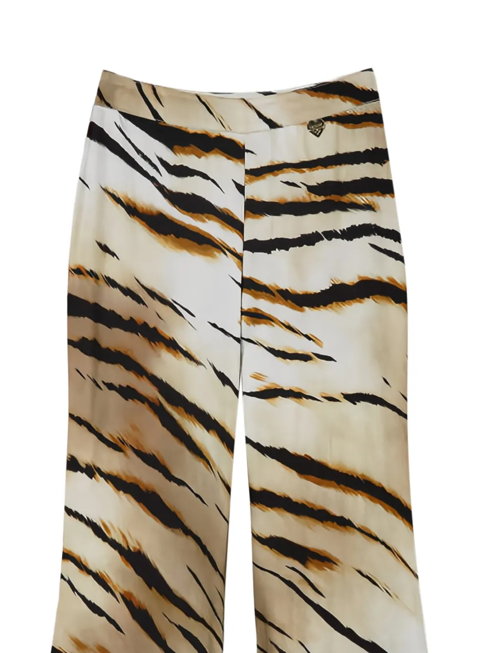 TWINSET Twill broek met dierenprint Beige