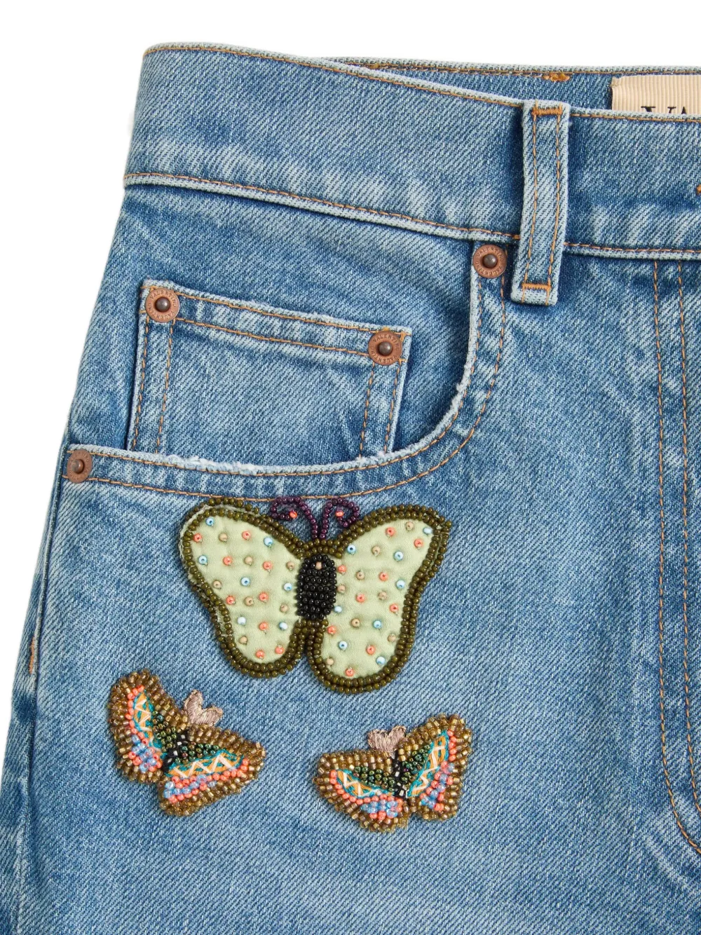  Valentino Garavani Embroidered Jeans - Blue 