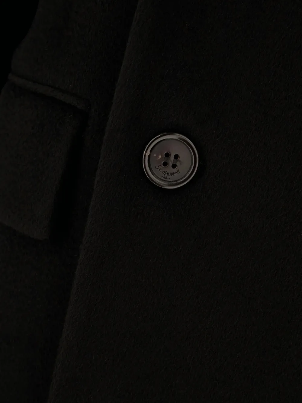  Saint Laurent Double-breasted Coat - Black 