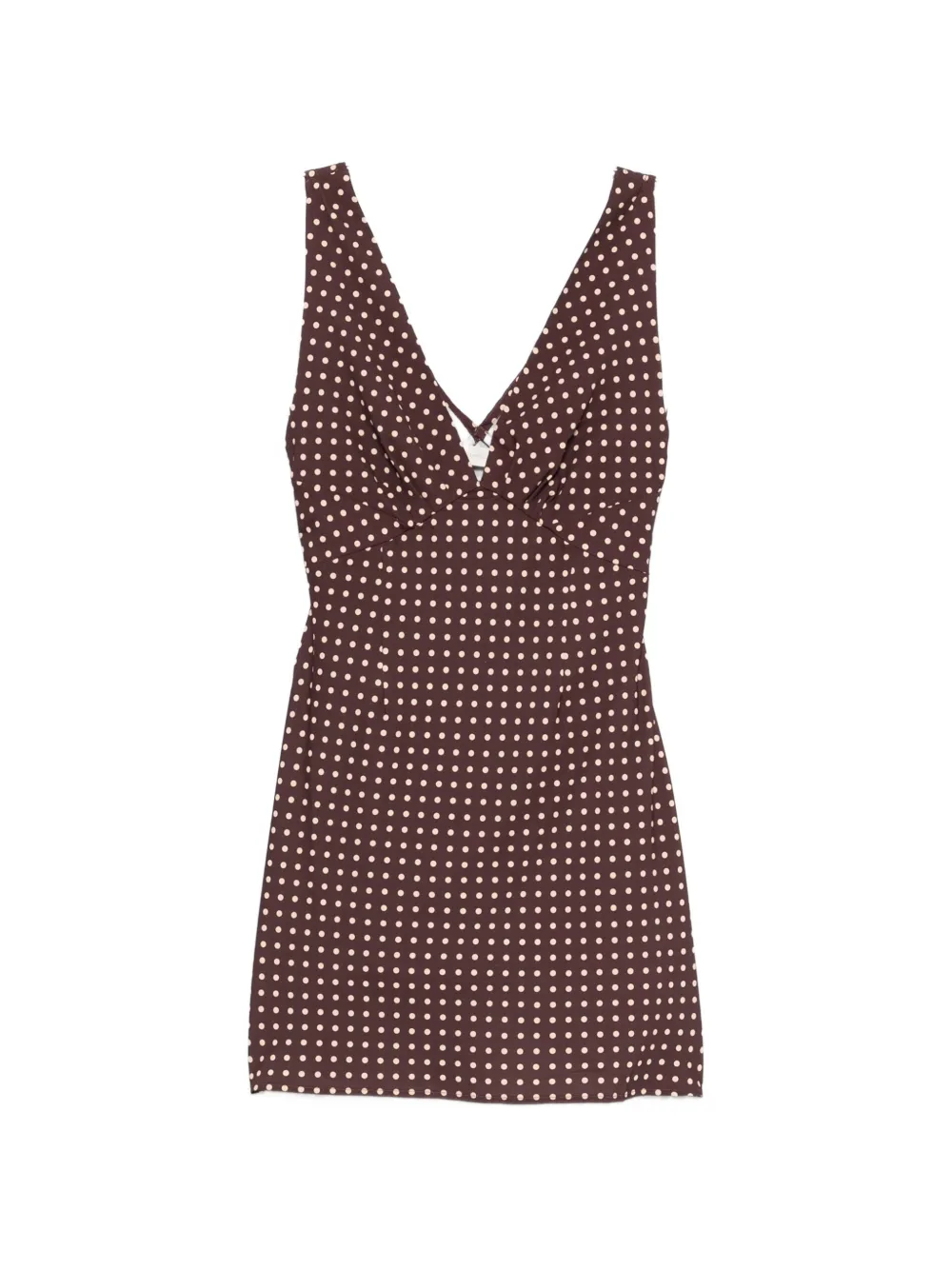 Faithfull the Brand Graciela polka-dot mini dress - Marrone