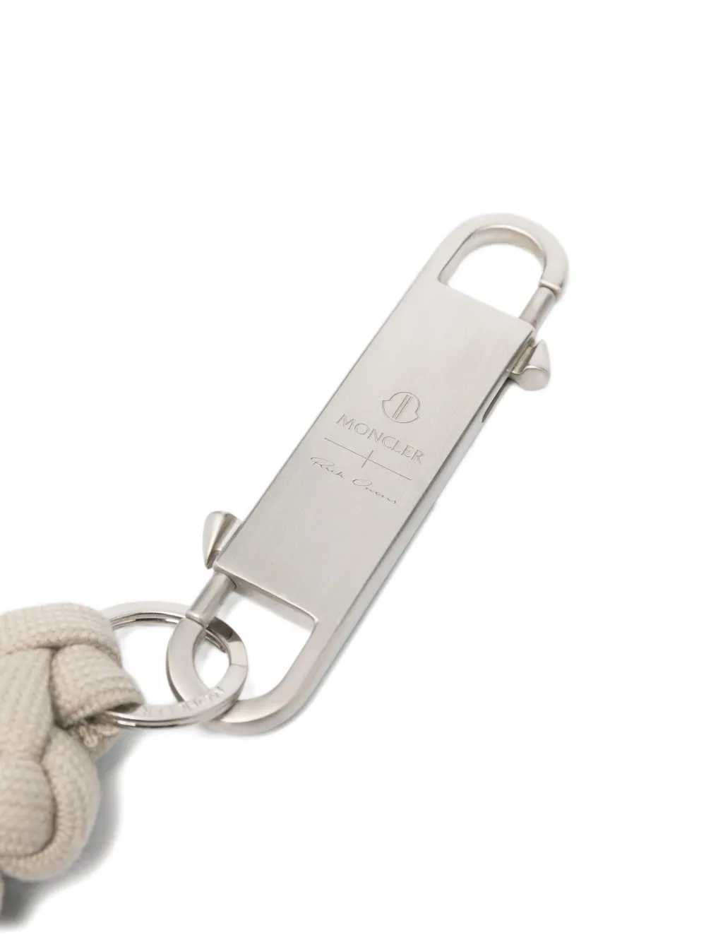 Moncler Sleutelhanger met gevlochten touw Grijs