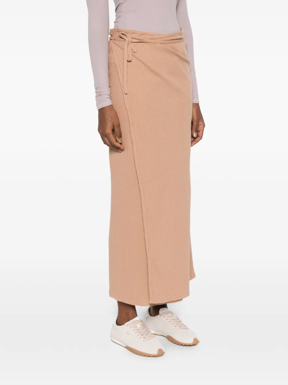  Baserange Ribbed-knit Maxi Skirt - Neutrals 