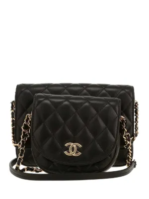 m*e様 CHANEL ブラック ショルダーバッグ CHANEL Pre-Owned 1995 マドモアゼル クラシック フラップ ショルダー