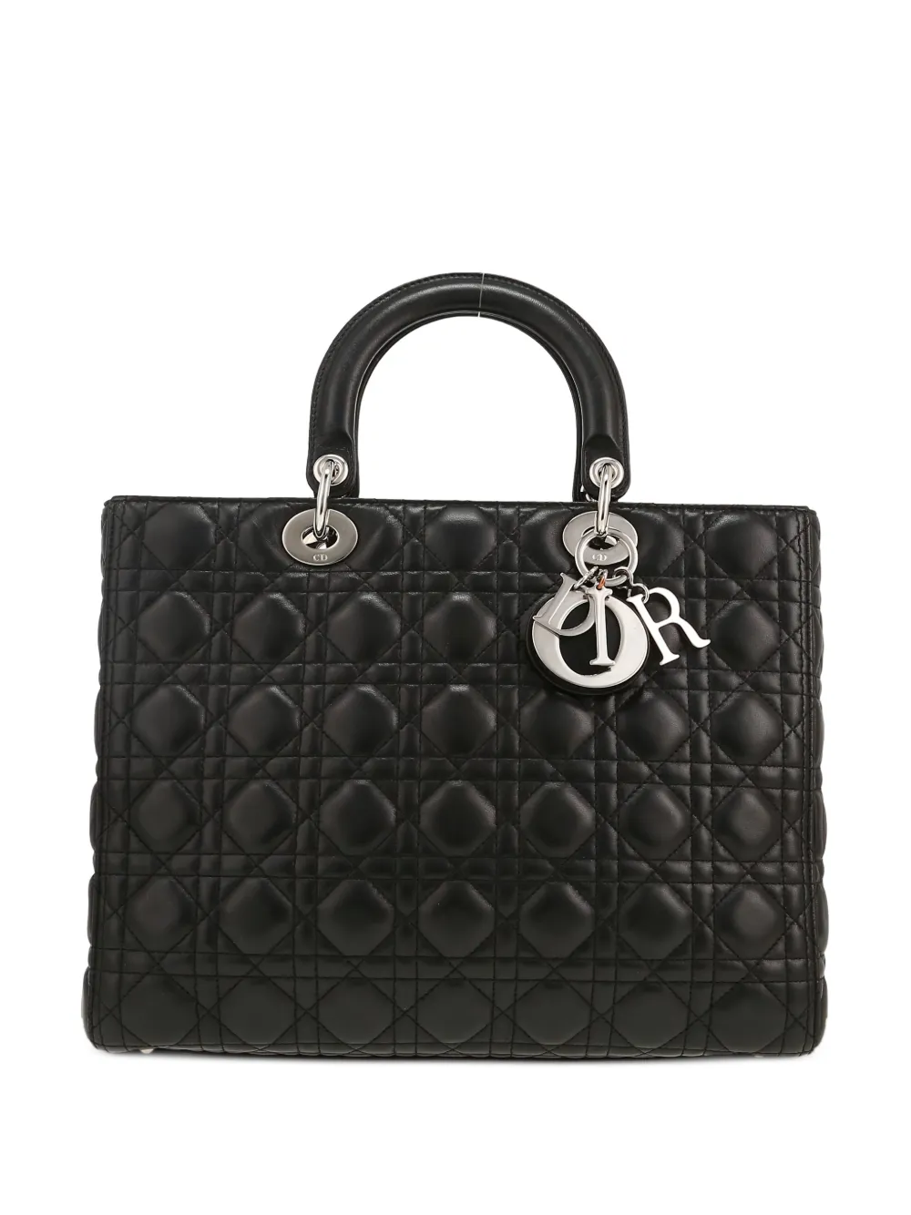 Christian Dior Pre-Owned Lady Dior leather double-handle tote bag - Nero